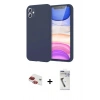 MARSİLYAN™- iPhone 11 Kılıf Kozmos Yansıma Özel Seri - Şeffaf Uv Polymer Nano Ekran Koruyucu + Kırmızı Pers Alüminyum Kamera Lens