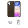 MARSİLYAN™- iPhone 11 Kılıf Kozmos Yansıma Özel Seri - Şeffaf Uv Polymer Nano Ekran Koruyucu + Pers Alüminyum Kamera Lens - LT
