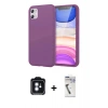 MARSİLYAN™- iPhone 11 Kılıf Kozmos Yansıma Özel Seri - Şeffaf Uv Polymer Nano Ekran Koruyucu + PVD Metal Kamera Lens - MI
