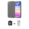 MARSİLYAN™- iPhone 11 Kılıf Kozmos Yansıma Özel Seri - Şeffaf Uv Polymer Nano Ekran Koruyucu + PVD Metal Kamera Lens - MI