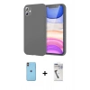 MARSİLYAN™- iPhone 11 Kılıf Kozmos Yansıma Özel Seri - Şeffaf Uv Polymer Nano Ekran Koruyucu + Neon Fosforlu Kamera Lens - TU