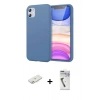 MARSİLYAN™- iPhone 11 Kılıf Kozmos Yansıma Özel Seri - Şeffaf Uv Polymer Nano Ekran Koruyucu + Renkli Kamera Lens Koruma Cam - PE