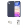 MARSİLYAN™- iPhone 11 Kılıf Kozmos Yansıma Özel Seri - Şeffaf Uv Polymer Nano Ekran Koruyucu + Pers Alüminyum Kamera Lens - GD