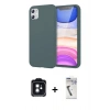 MARSİLYAN™- iPhone 11 Kılıf Kozmos Yansıma Özel Seri - Şeffaf Uv Polymer Nano Ekran Koruyucu + PVD Metal Kamera Lens - SH