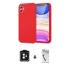 MARSİLYAN™- iPhone 11 Kılıf Kozmos Yansıma Özel Seri - Şeffaf Uv Polymer Nano Ekran Koruyucu + PVD Metal Kamera Lens - SH