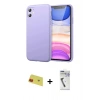 MARSİLYAN™- iPhone 11 Kılıf Kozmos Yansıma Özel Seri - Şeffaf Uv Polymer Nano Ekran Koruyucu + Rainbow Kamera Lens Koruma Cam - KI