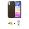 MARSİLYAN™- iPhone 11 Kılıf Kozmos Yansıma Özel Seri - Şeffaf Uv Polymer Nano Ekran Koruyucu + Rainbow Kamera Lens Koruma Cam - KI