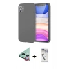MARSİLYAN™- iPhone 11 Kılıf Kozmos Yansıma Özel Seri - Şeffaf Uv Polymer Nano Ekran Koruyucu + Raze Metal Kamera Lens - KI