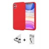 MARSİLYAN™- iPhone 11 Kılıf Kozmos Yansıma Özel Seri - Şeffaf Uv Polymer Nano Ekran Koruyucu + Raze Metal Kamera Lens - GS