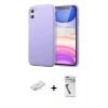 MARSİLYAN™- iPhone 11 Kılıf Kozmos Yansıma Özel Seri - Şeffaf Uv Polymer Nano Ekran Koruyucu + Renkli Kamera Lens Koruma Cam - SI