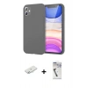 MARSİLYAN™- iPhone 11 Kılıf Kozmos Yansıma Özel Seri - Şeffaf Uv Polymer Nano Ekran Koruyucu + Renkli Kamera Lens Koruma Cam - SI