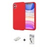 MARSİLYAN™- iPhone 11 Kılıf Kozmos Yansıma Özel Seri - Şeffaf Uv Polymer Nano Ekran Koruyucu + Renkli Kamera Lens Koruma Cam - SI