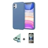 MARSİLYAN™- iPhone 11 Kılıf Kozmos Yansıma Özel Seri - Siyah 34D Hayalet Izgaralı Cam + Raze Metal Kamera Lens - MI