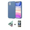 MARSİLYAN™- iPhone 11 Kılıf Kozmos Yansıma Özel Seri - Siyah 34D Hayalet Izgaralı Cam + Raze Metal Kamera Lens - KI