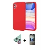 MARSİLYAN™- iPhone 11 Kılıf Kozmos Yansıma Özel Seri - Siyah 34D Hayalet Izgaralı Cam + Raze Metal Kamera Lens - KI