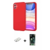 MARSİLYAN™- iPhone 11 Kılıf Kozmos Yansıma Özel Seri - Siyah 360 Mat Full Body Arka Koruyucu + Renkli Kamera Lens Koruma Cam - SI