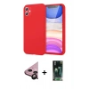 MARSİLYAN™- iPhone 11 Kılıf Kozmos Yansıma Özel Seri - Siyah 360 Mat Full Body Arka Koruyucu + Raze Metal Kamera Lens - SH