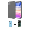 MARSİLYAN™- iPhone 11 Kılıf Kozmos Yansıma Özel Seri - Siyah 360 Mat Full Body Arka Koruyucu + Neon Fosforlu Kamera Lens - TU