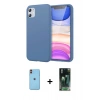 MARSİLYAN™- iPhone 11 Kılıf Kozmos Yansıma Özel Seri - Siyah 360 Mat Full Body Arka Koruyucu + Neon Fosforlu Kamera Lens - TU