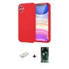 MARSİLYAN™- iPhone 11 Kılıf Kozmos Yansıma Özel Seri - Siyah 360 Mat Full Body Arka Koruyucu + Renkli Kamera Lens Koruma Cam - TU