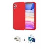 MARSİLYAN™- iPhone 11 Kılıf Kozmos Yansıma Özel Seri - Siyah 3D Antistatik Cam Ekran Koruyucu + Pers Alüminyum Kamera Lens - GD