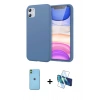 MARSİLYAN™- iPhone 11 Kılıf Kozmos Yansıma Özel Seri - Siyah 3D Antistatik Cam Ekran Koruyucu + Neon Fosforlu Kamera Lens - YL
