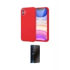 MARSİLYAN™- iPhone 11 Kılıf Kozmos Yansıma Özel Seri - Siyah 3D Antistatik Hayalet Cam Ekran Koruyucu