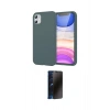 MARSİLYAN™- iPhone 11 Kılıf Kozmos Yansıma Özel Seri - Siyah 3D Antistatik Hayalet Cam Ekran Koruyucu