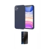 MARSİLYAN™- iPhone 11 Kılıf Kozmos Yansıma Özel Seri - Siyah 3D Antistatik Hayalet Cam Ekran Koruyucu