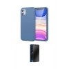 MARSİLYAN™- iPhone 11 Kılıf Kozmos Yansıma Özel Seri - Siyah 3D Antistatik Hayalet Cam Ekran Koruyucu