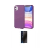 MARSİLYAN™- iPhone 11 Kılıf Kozmos Yansıma Özel Seri - Siyah 3D Antistatik Hayalet Cam Ekran Koruyucu