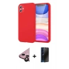 MARSİLYAN™- iPhone 11 Kılıf Kozmos Yansıma Özel Seri - Siyah 3D Antistatik Hayalet Cam Ekran Koruyucu + Raze Metal Kamera Lens - SH