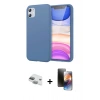 MARSİLYAN™- iPhone 11 Kılıf Kozmos Yansıma Özel Seri - Siyah 3D Antistatik Mat Seramik Nano Ekran Koruyucu + Pers Alüminyum Kamera Lens - YL