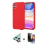 MARSİLYAN™- iPhone 11 Kılıf Kozmos Yansıma Özel Seri - Siyah 3D Antistatik Mat Seramik Nano Ekran Koruyucu + Raze Metal Kamera Lens - KI