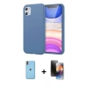MARSİLYAN™- iPhone 11 Kılıf Kozmos Yansıma Özel Seri - Siyah 3D Antistatik Mat Seramik Nano Ekran Koruyucu + Neon Fosforlu Kamera Lens - TU