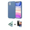 MARSİLYAN™- iPhone 11 Kılıf Kozmos Yansıma Özel Seri - Siyah 3D Antistatik Mat Seramik Nano Ekran Koruyucu + Raze Metal Kamera Lens - MI