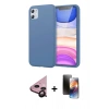 MARSİLYAN™- iPhone 11 Kılıf Kozmos Yansıma Özel Seri - Siyah 3D Antistatik Mat Seramik Nano Ekran Koruyucu + Raze Metal Kamera Lens - SH