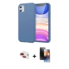 MARSİLYAN™- iPhone 11 Kılıf Kozmos Yansıma Özel Seri - Siyah 3D Antistatik Mat Seramik Nano Ekran Koruyucu + Pers Alüminyum Kamera Lens - KI
