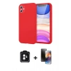 MARSİLYAN™- iPhone 11 Kılıf Kozmos Yansıma Özel Seri - Siyah 3D Antistatik Mat Seramik Nano Ekran Koruyucu + PVD Metal Kamera Lens - YL