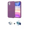 MARSİLYAN™- iPhone 11 Kılıf Kozmos Yansıma Özel Seri - Siyah 3D Antistatik Seramik Nano Ekran Koruyucu + Pers Alüminyum Kamera Lens - GI