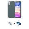 MARSİLYAN™- iPhone 11 Kılıf Kozmos Yansıma Özel Seri - Siyah 3D Antistatik Seramik Nano Ekran Koruyucu + Pers Alüminyum Kamera Lens - GI