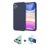 MARSİLYAN™- iPhone 11 Kılıf Kozmos Yansıma Özel Seri - Siyah 3D Antistatik Seramik Nano Ekran Koruyucu + Raze Metal Kamera Lens - MI