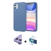 MARSİLYAN™- iPhone 11 Kılıf Kozmos Yansıma Özel Seri - Siyah 3D Antistatik Seramik Nano Ekran Koruyucu + Raze Metal Kamera Lens - MR