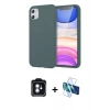 MARSİLYAN™- iPhone 11 Kılıf Kozmos Yansıma Özel Seri - Siyah 3D Antistatik Seramik Nano Ekran Koruyucu + PVD Metal Kamera Lens - MI