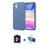 MARSİLYAN™- iPhone 11 Kılıf Kozmos Yansıma Özel Seri - Siyah 3D Antistatik Seramik Nano Ekran Koruyucu + PVD Metal Kamera Lens - MI