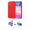 MARSİLYAN™- iPhone 11 Kılıf Kozmos Yansıma Özel Seri - Siyah 3D Antistatik Seramik Nano Ekran Koruyucu + Raze Metal Kamera Lens - MR
