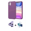 MARSİLYAN™- iPhone 11 Kılıf Kozmos Yansıma Özel Seri - Siyah 3D Antistatik Seramik Nano Ekran Koruyucu + Raze Metal Kamera Lens - MR