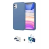 MARSİLYAN™- iPhone 11 Kılıf Kozmos Yansıma Özel Seri - Siyah 3D Antistatik Seramik Nano Ekran Koruyucu + Pers Alüminyum Kamera Lens - LT