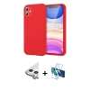 MARSİLYAN™- iPhone 11 Kılıf Kozmos Yansıma Özel Seri - Siyah 3D Antistatik Seramik Nano Ekran Koruyucu + Raze Metal Kamera Lens - GS