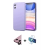 MARSİLYAN™- iPhone 11 Kılıf Kozmos Yansıma Özel Seri - Siyah 3D Antistatik Seramik Nano Ekran Koruyucu + Raze Metal Kamera Lens - SH